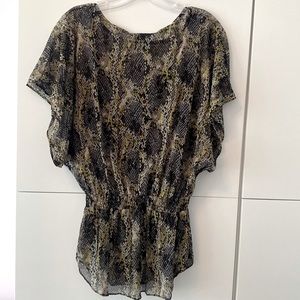 INC SNAKE PRINT TOP + TANK TOP